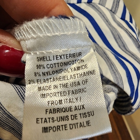 MILLY Stripes Casual half buttons dress size 8 - Picture 13 of 15